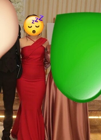 Canlı Kırmızı Balık Abiye - Görsel 5