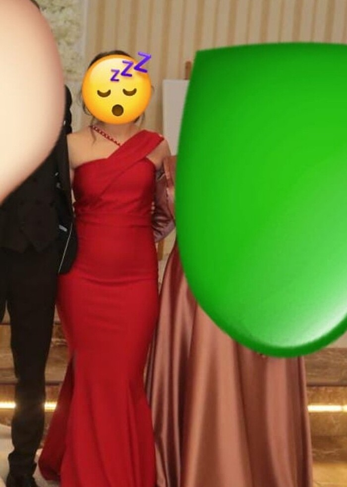 Canlı Kırmızı Balık Abiye - Görsel 5