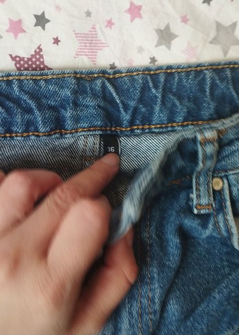 Trendyol Düğmeli Rahat Kesim Mavi Kot Pantolon - Görsel 3