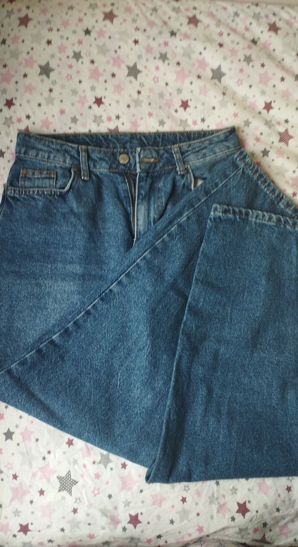 Trendyol Düğmeli Rahat Kesim Mavi  Kot Pantolon - Görsel 2