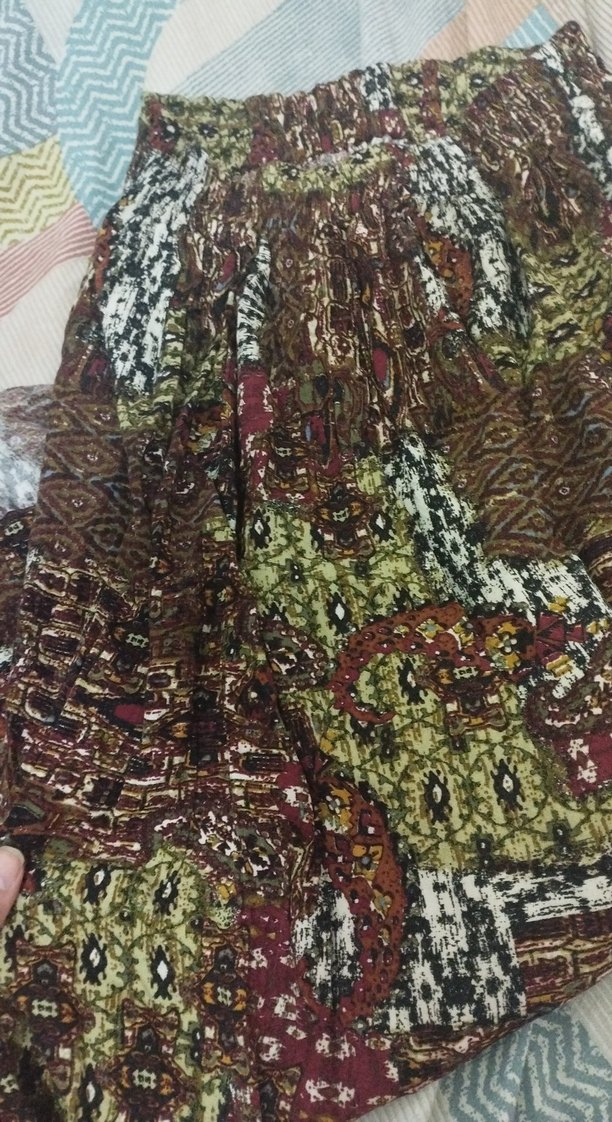 Renkli Desenli Bohem Kadın Uzun Etek - Görsel 2