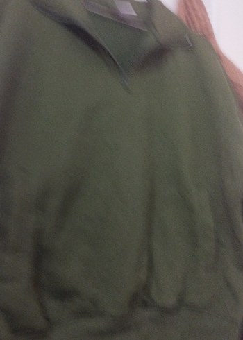 Zara Yeşil Yarım Fermuarlı Erkek Sweatshirt - Görsel 2