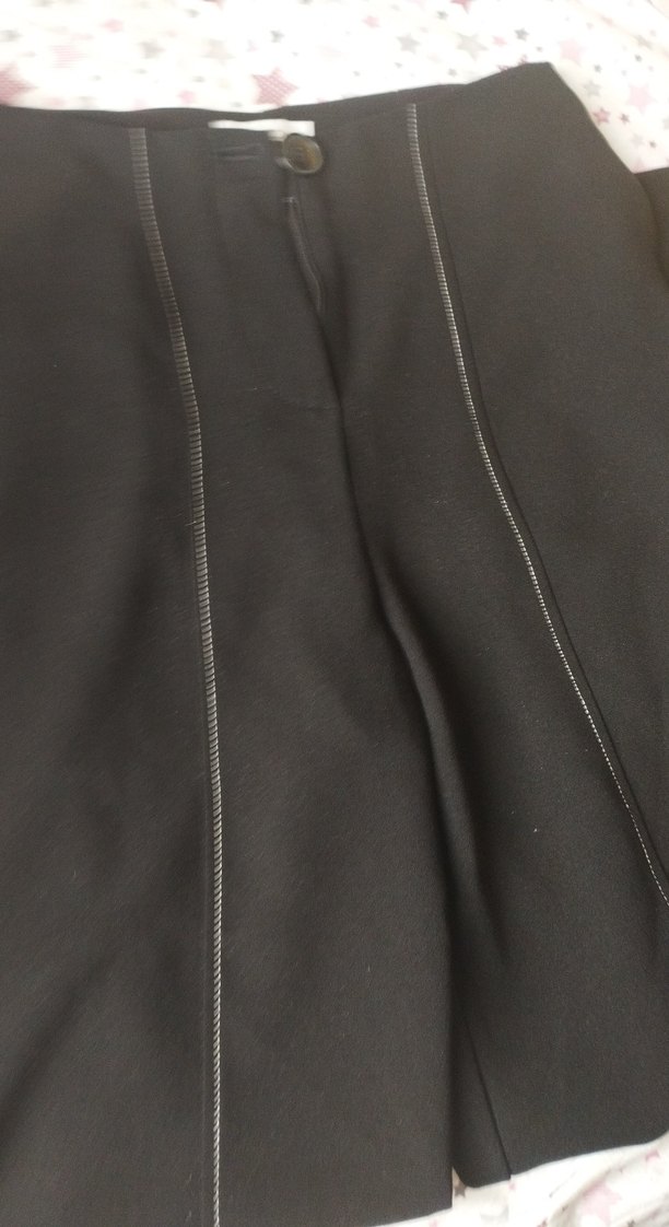 Kadın Siyah Dikiş Detaylı Kumaş Pantolon - Görsel 2