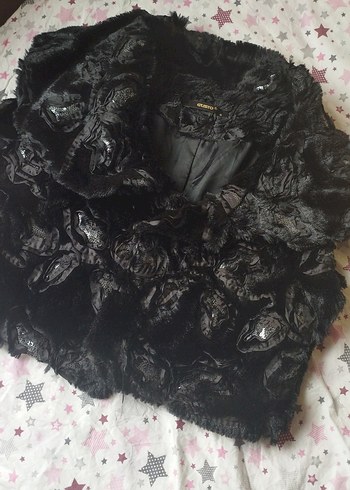 GUSTO Desenli Kadın Suni Kürk Balero - Görsel 4