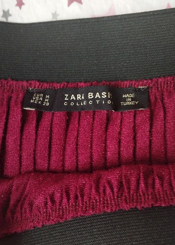 Bordo  Piliseli Kadın Uzun Etek - Görsel 2