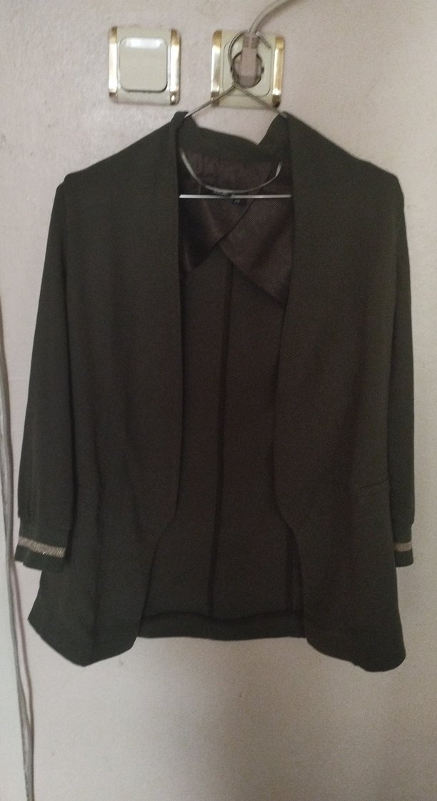 Haki Renk Kadın Blazer Ceket - Görsel 2