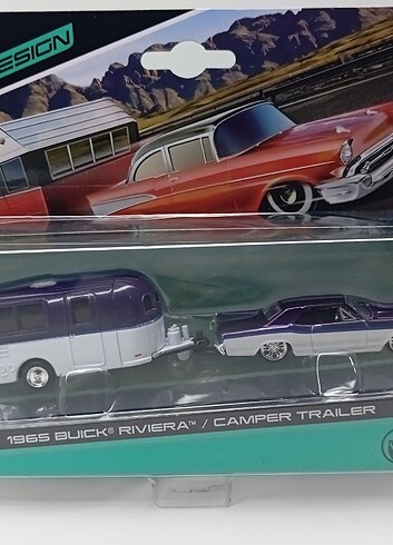  Beden 1:64 ölçek 1965 BUİCK RİVİERA//CAMİLER TRAİLER TAŞIYICI