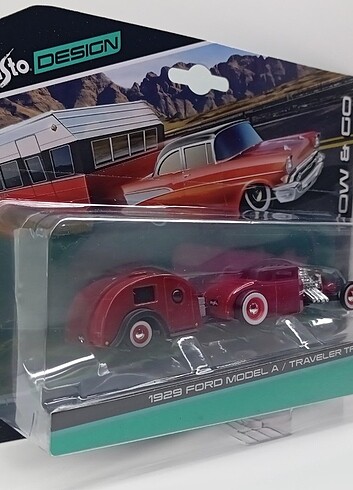 1:64 ÖLÇEK 1929 FORD MODEL A// TRAVELER TRAİLER SET
