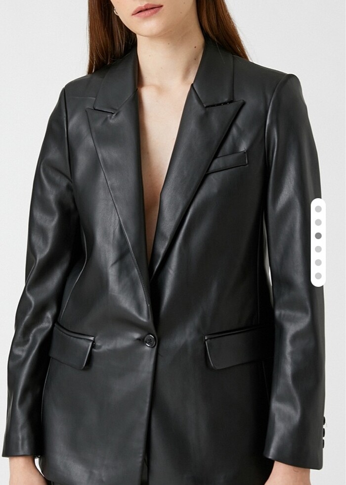 Koton blazer deri ceket - Görsel 5