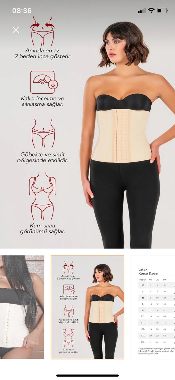 Beyaz Kısa Göğüs Korsesi - Görsel 2