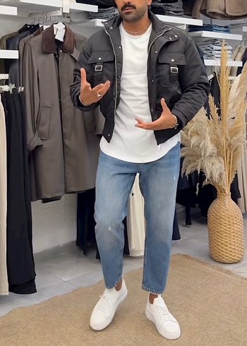 Zara Siyah Kemerli Erkek Ceket Sifir