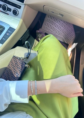 BSL FASHION Saten Haki Uzun Etek