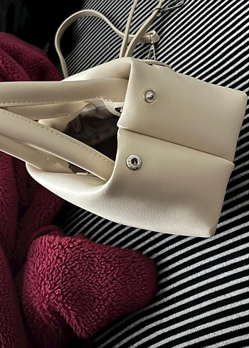 Bej Deri Kadın Çanta Tokalı - Görsel 7