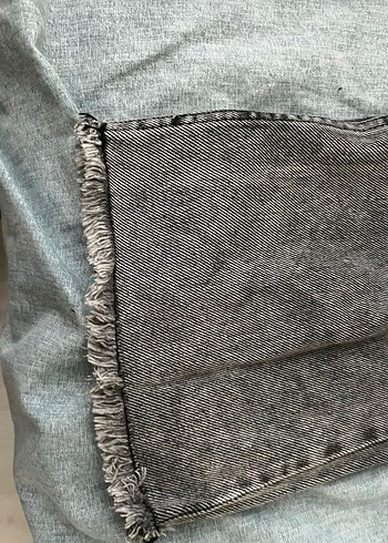 Gri Düğmeli Kadın Denim Pantolon - Görsel 2