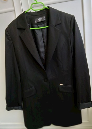 Diğer Siyah Düğmeli Kadın Blazer Ceket