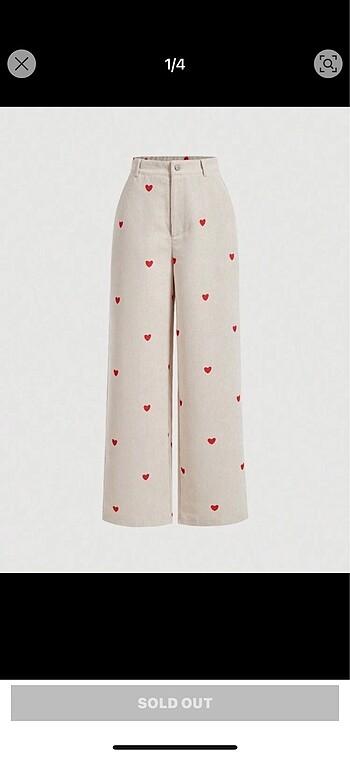 Kalp desenli pantolon - Görsel 5