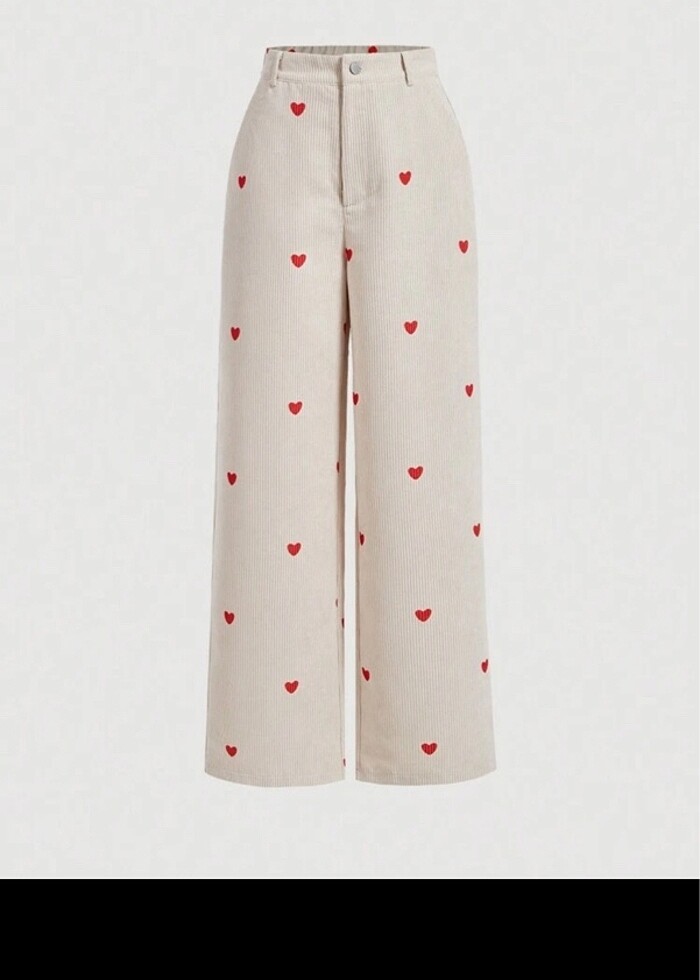 Kalp desenli pantolon - Görsel 5