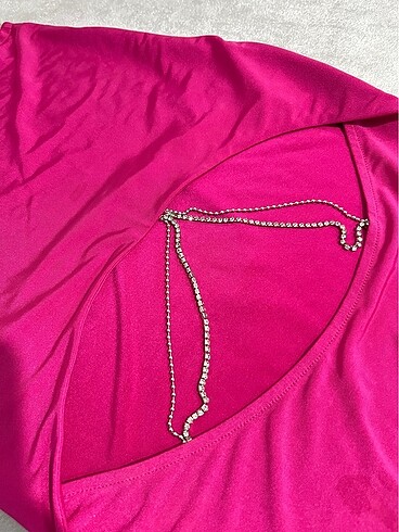 Fuşya rengi göbek detay tasarim bikini - Görsel 2