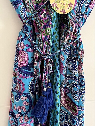 Uzun elbise desenli - Görsel 2