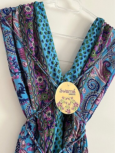 Uzun elbise desenli - Görsel 4