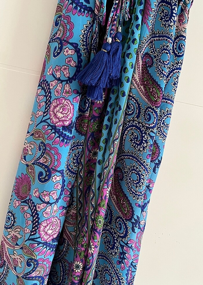 Uzun elbise desenli - Görsel 3