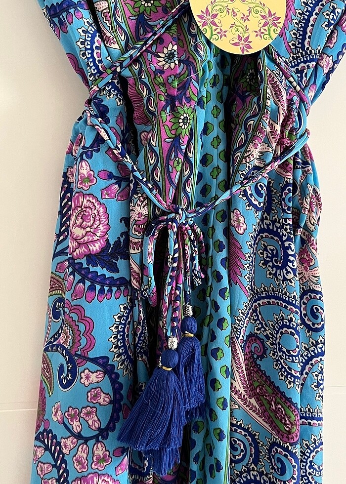 Uzun elbise desenli - Görsel 2