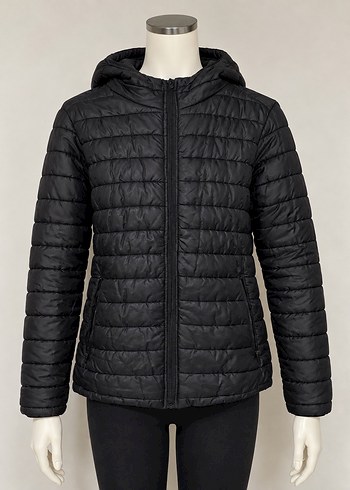 LC Waikiki Unisex Siyah Kapusonlu Sisme Mont