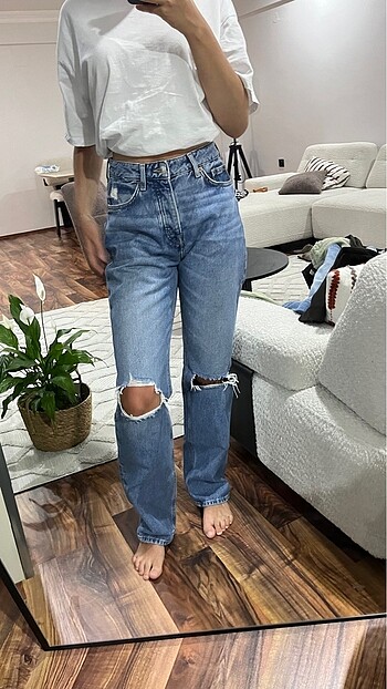 36 Beden mavi Renk zara jean