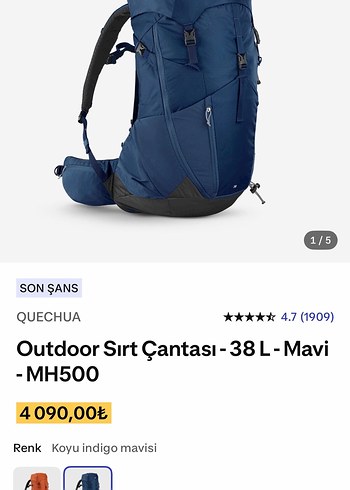 Decathlon Quechua Mh500 Outdoor Sirt Cantasi