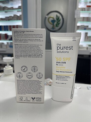 Beden The Purest Solutions Yüksek Koruma ve Nemlendirici Etkili Günes