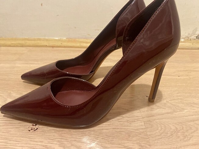 39 Beden Mango bordo topuklu ayakkabı