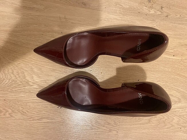 39 Beden bordo Renk Mango bordo topuklu ayakkabı