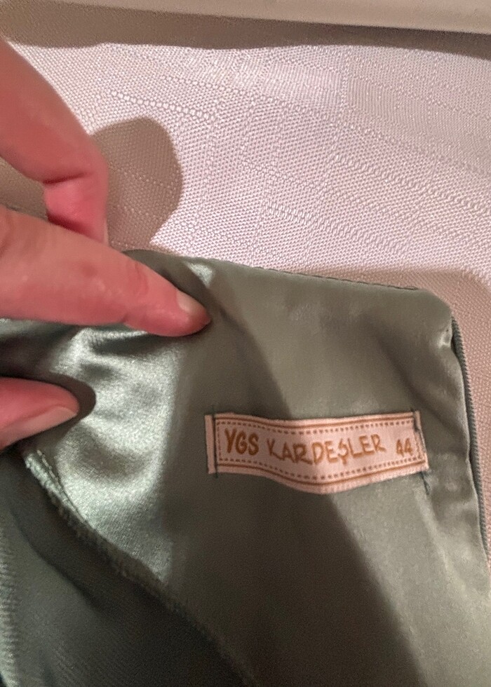 Çağla yeşili abiye - Görsel 3