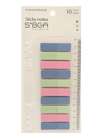 Şeffaf plastik postit kitap ayracı post it