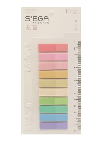Şeffaf plastik postit kitap ayracı
