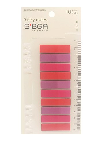 Şeffaf plastik postit kitap ayracı
