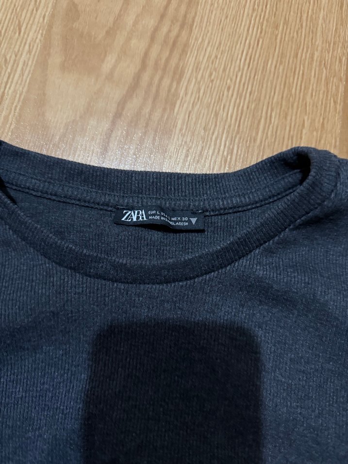 Gri Kısa Kollu fitilli elbise - Görsel 2