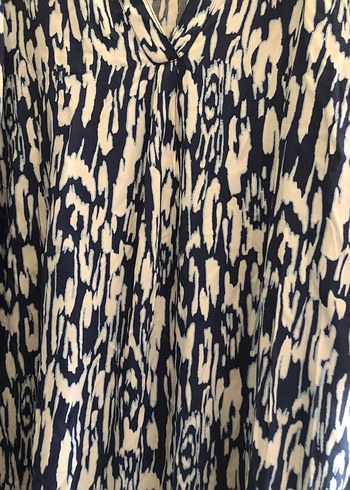 Bohem V Yaka Uzun Salaş Elbise kalıbı geniş - Görsel 4