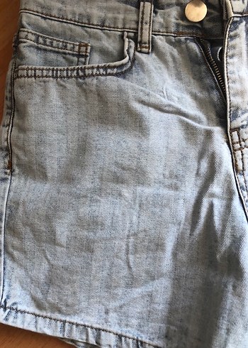 Düğmeli Kot Şort - Görsel 7