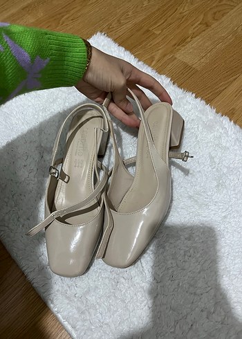Bej Stiletto Topuklu Kadın Ayakkabı - Görsel 2