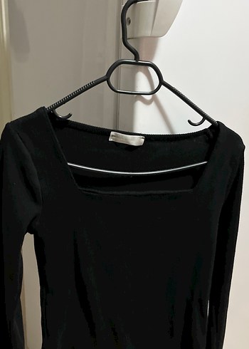 Kadın Siyah Uzun Kollu Tekdüze Bluz - Görsel 2