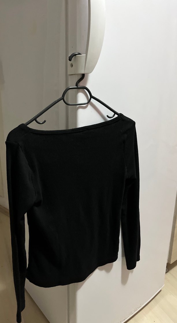 Kadın Siyah Uzun Kollu Tekdüze Bluz - Görsel 3