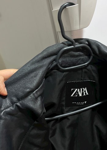 Kadın Siyah Deri Biker Ceket - Görsel 3