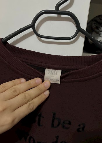 Bordo Süet Kadın Sweatshirt - Görsel 2