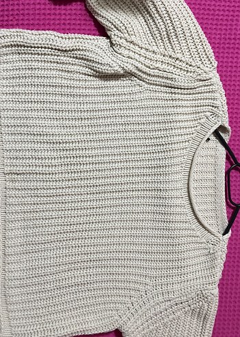 Gri Örgü Kadın Kazak - Görsel 2