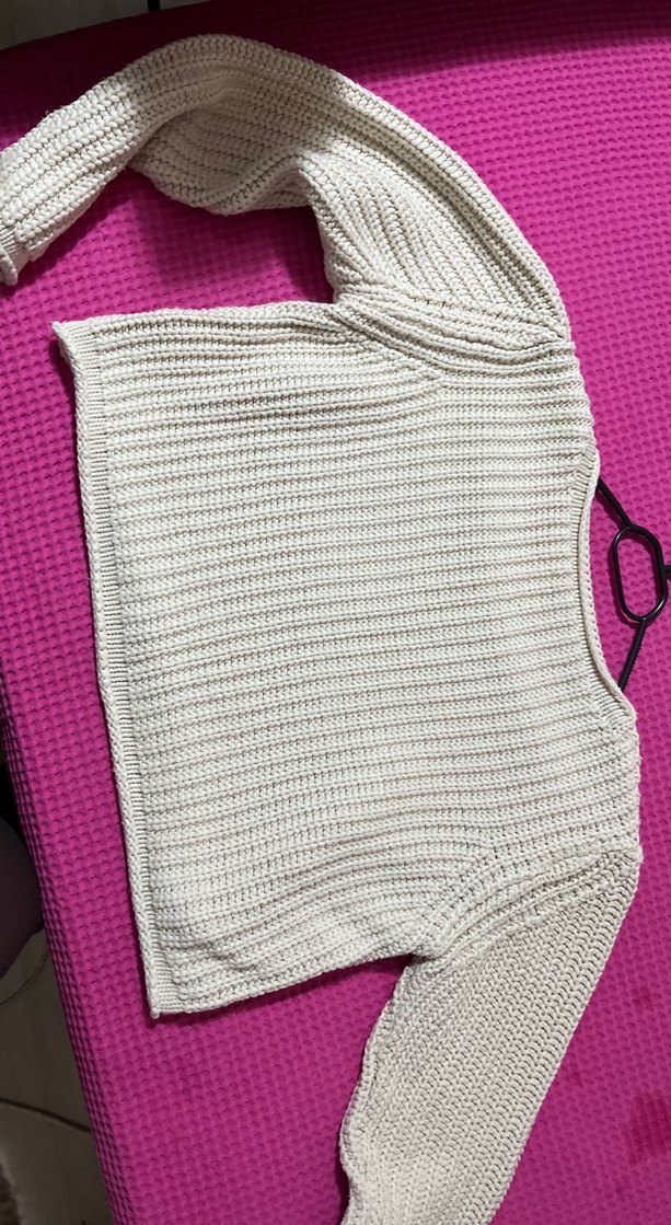 Gri Örgü Kadın Kazak - Görsel 3