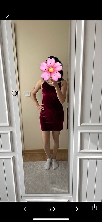 Diğer Kadife bordo elbise