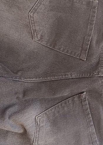 Diğer Gri Düğmeli Kadın Denim Jean