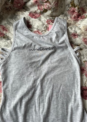 Defacto Gri Sıfır Kol Fitted Body suıt