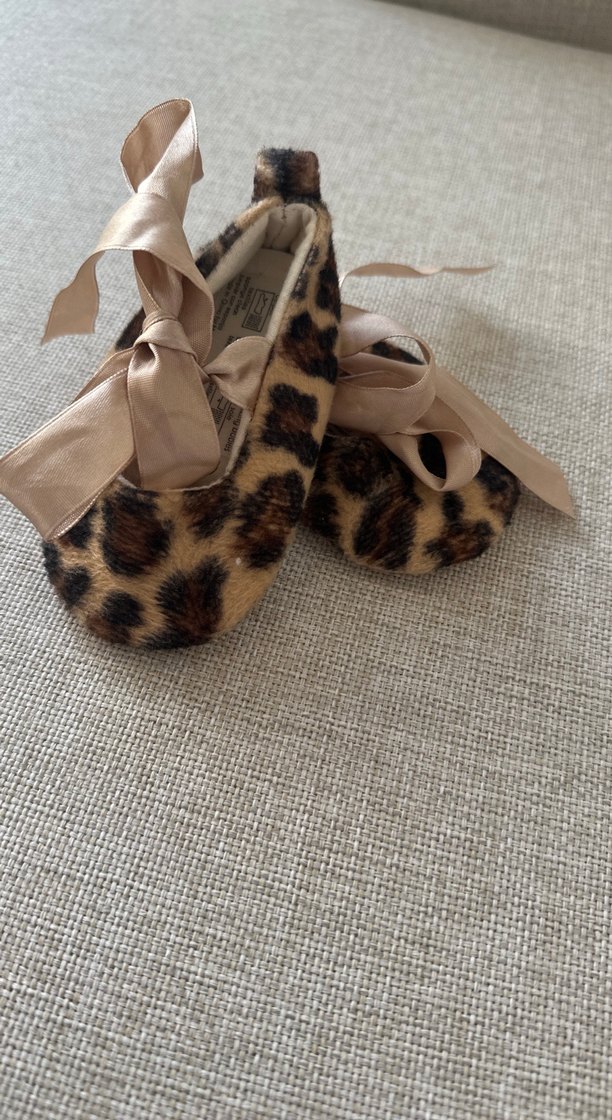 Kız Çocuk Leopar Desenli Fiyonklu Babet - Görsel 4